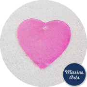 8552P - Capiz Heart -  Pink 60mm - Single Drilled Hole - Project Pack